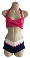 The Line Up Pro Cheer Dance NFL NBA NHL Pink Blue Rhinestone Audition Set M