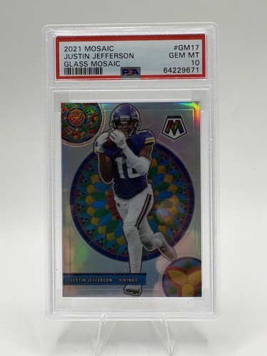 2021 Panini Mosaic - Glass Mosaic Justin Jefferson #GM-17 PSA 10 GEM MT Vikings