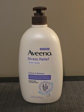 Aveeno Stress Relief Body Wash w/ Soothing Oat  Lavender Scent 33 floz 