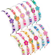 KELENO 12 Pcs Kids Bracelet for Girls Toddler Adjustable, Multi-colored