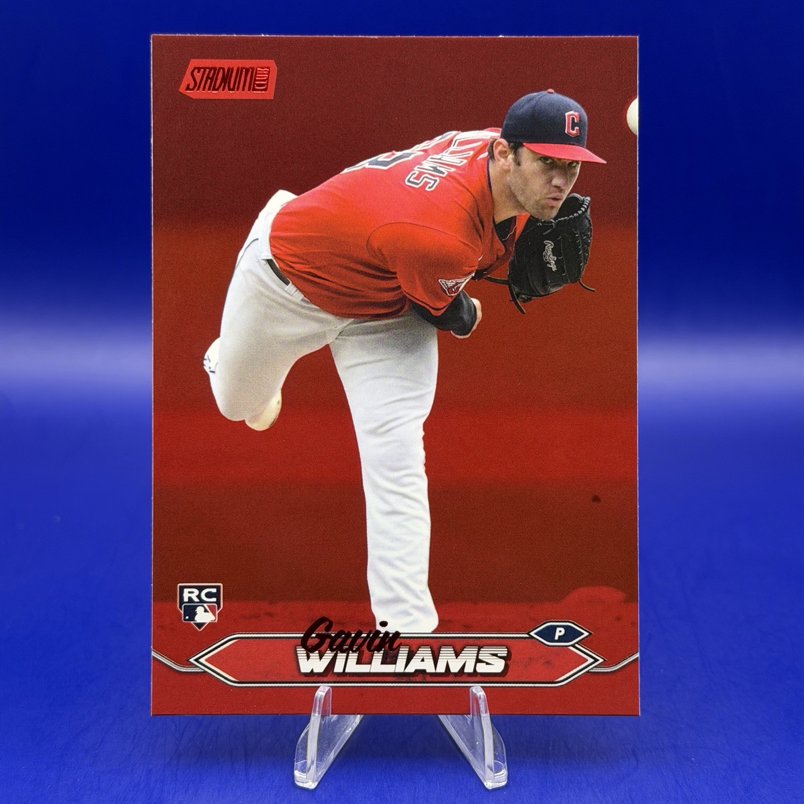 2024 Topps Stadium Club Gavin Williams Red Foil Parallel 251 Rookie RC Guardians