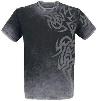 Outer Vision T-Shirt Herren Broken Symbol schwarz Biker, Rockwear