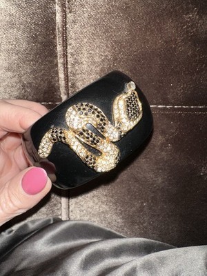 BCBG Max Azria Armreif Armband Serpenti Schlange Schwarz Bracelet