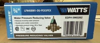 #ad Watts 3 4quot; LFN45BM1 DU PEXXPEX Water Pressure Reducing Valve Brand New In Box $74.95