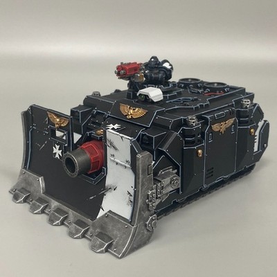 1 VINDICATOR TANK SPACE MARINES WARHAMMER 40K 40,000 PAINTED BLACK TEMPLARS