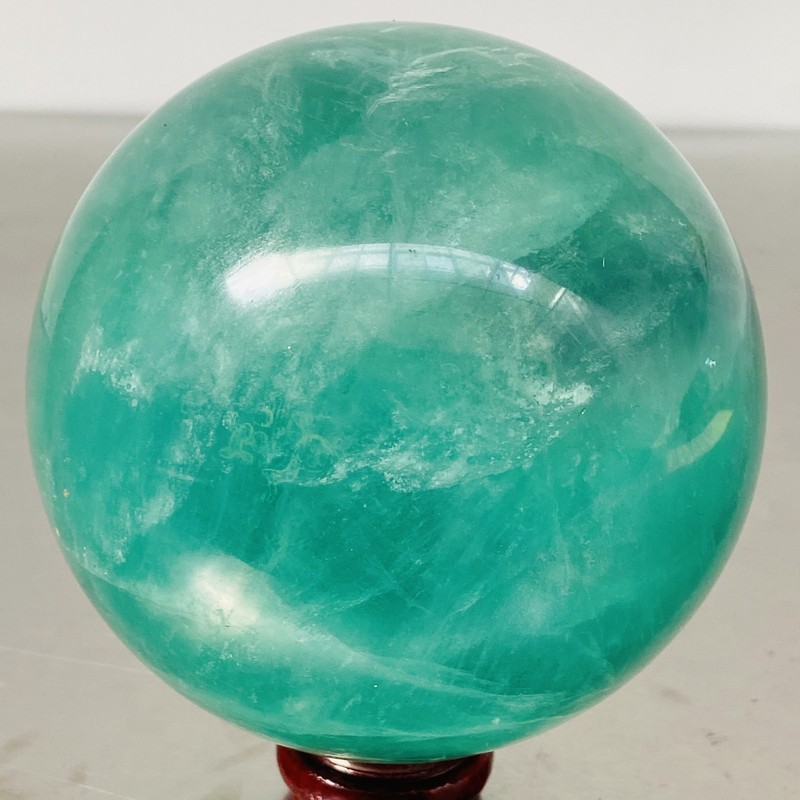 1960G Natural green fluorite Quartz Sphere Crystal Energy Ball Reiki Healing