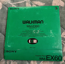 SONY WM-EX60 CASSETTE PLAYER WALKMAN AUTO REVERSE DOLBY B NR EX DBB Black DC1.5V