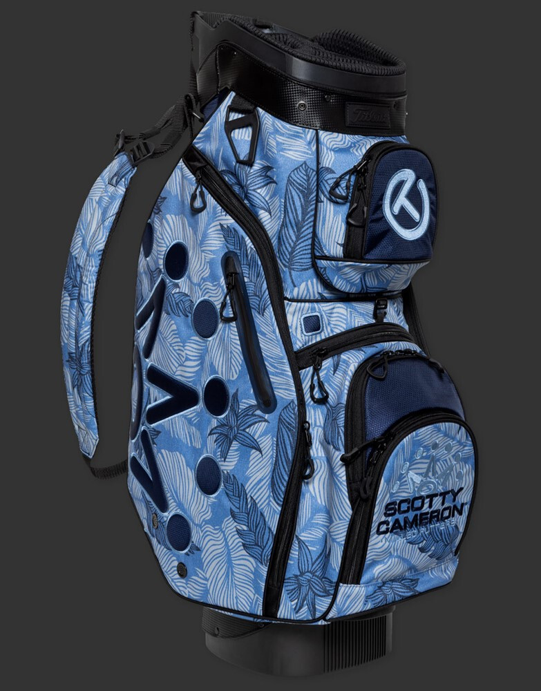 Scotty Cameron Titleist Cart Bag Explorer Floral Blue 2023 Scotty Cameron Titleist Cart Bag Explorer Floral Blue 2023