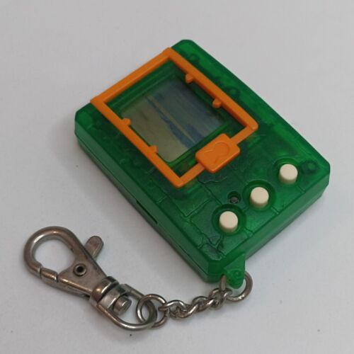 Digimon Digivice Rare Clear Green Orange Bandai 1997 Ver 5 Working/Tested - Imagen 2 de 7