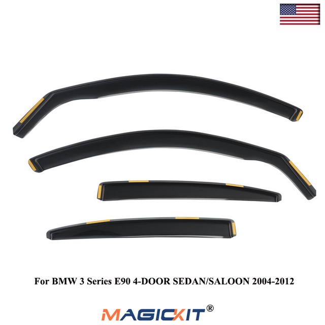 Window Visors Sun Rain Guard Wind Deflectors for 0412 BMW 3 Series E90