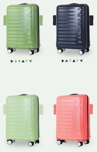 Unisex Pinstripes Cotravel Logo Suit Case Trolley Bag Hand Luggage Holdall 2192 - Picture 2 of 21