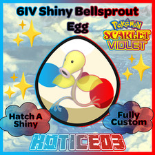 BELLSPROUT ✨ SHINY 6IV EGG ✨ Pokemon SCARLET and VIOLET - TEAL MASK lv1 Max IVs