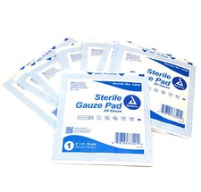 10 Pcs Dynarex Sterile Gauze Pads 4 X 4 12 Ply Single Wound Care Refill Supplies