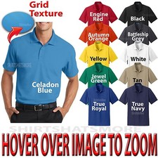 Mens TEXTURED Polo Shirt Moisture WIcking Dri Fit Golf XS S M L XL 2XL 3XL 4XL