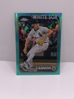 Jonathan Cannon 2024 Topps Chrome Update Rookie RC Aqua Refractor #141/199