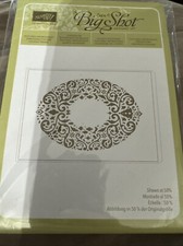Stampin Up HOLIDAY FRAME Embossing Folder Sizzix Big Shot. 6 1/2 x 4 1/4. New