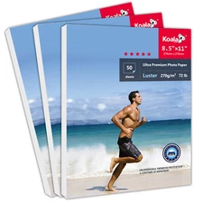 150 Sheets Koala Photo Paper 8.5x11 Luster for Inkjet Printer Ultra Premium 72lb