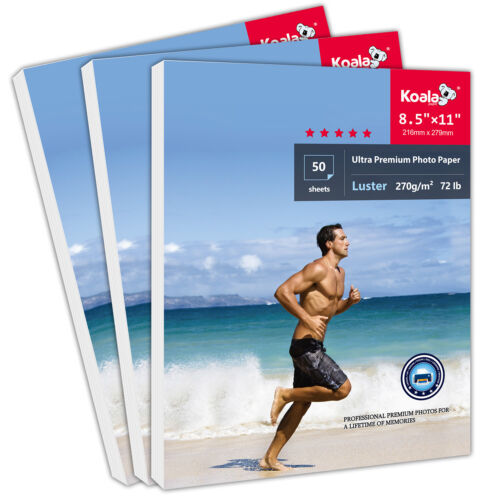 150 Blatt Koala Fotopapier 8,5x11 Glanz für Tintenstrahldrucker Ultra Premium 72 Pfund - Bild 1 von 12