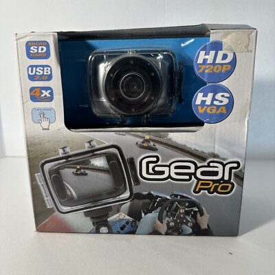 Gear Pro High-Definition Sport Action Camera, 720p Wide-Angle Camcorder