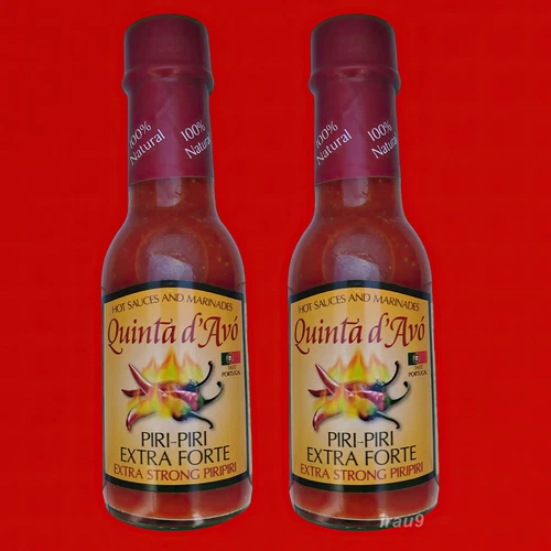 Extra Hot Piri Piri Sauce Quinta D'Avo 2 x 95 ml (3.2 fl oz) - Portugal