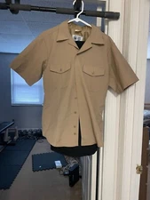 Defense Logistics Agency Uniform: Mens Khaki Shirt and Black Pants