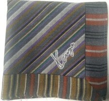 USED HANDKERCHIEF VINTAGE BANDANA PATTERN COTTON 16" POCKET SQUARE HANKY