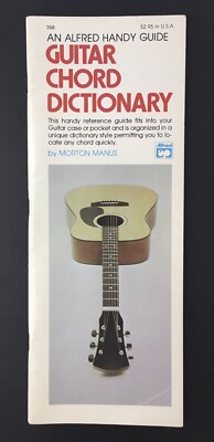 Guitar Chord Dictionary 1978 Alfred Handy Guide by Morton Manus