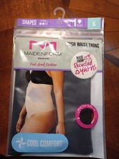 NEW Women Size SMALL Maidenform BLACK High Waist Thong Flexees Feel Good Fashion