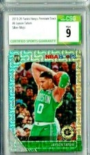 2019-20 Panini Hoops Premium Stock Jayson Tatum Silver Mojo CSG 9
