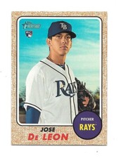 2017 Heritage High Number JOSE De LEON RC Base Rookie -TAMPA BAY RAYS- #642