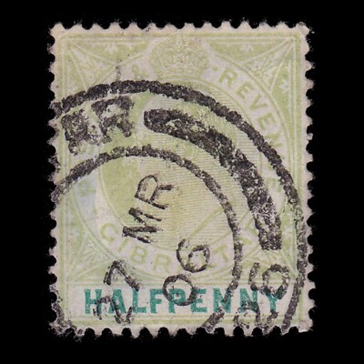 GIBRALTAR.1904.EVII.1/2 d.SG 56.USED.Mult Crown CA