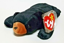 1993 Classic Ty Beanie Baby "Blackie" the Black Bear MWMT P.E. Pellets China