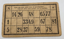 Vecchia cartella tombola n . 14 Cercate il padrone