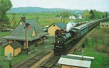 Postcard Canadian Pacific Locomotive 1286 Steam Passenger Warren County NJ