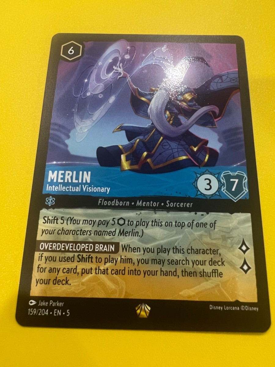 lorcana shimmering skies legendary cards Disney - 159/204 Merlin Visionary - Non Foil 5 Play a character card with cost 5 or less from your discard for free. The 10 Cards Everybody Wants