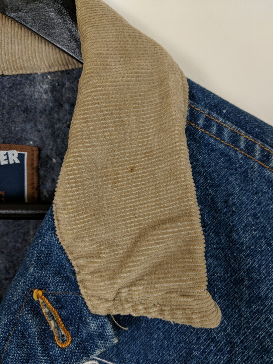 Vintage Mustang Storm Rider Corduroy Denim Jean Jacket 44