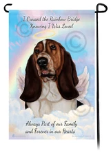 Basset Hound Tri-Color  Memorial Garden Flag