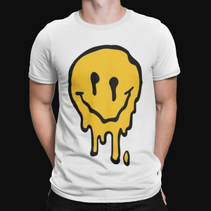 melted smiley face t shirt