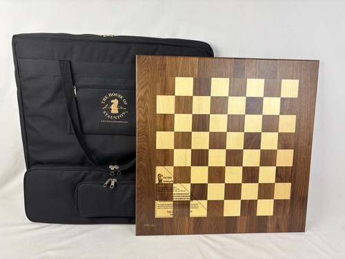 Scacchiera Drueke 23" reversibile in legno di noce e acero con borsa House Of Staunton
