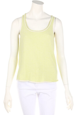 LONGHIN CASHMERE Cashmere-Silk-Blend Top S yellow
