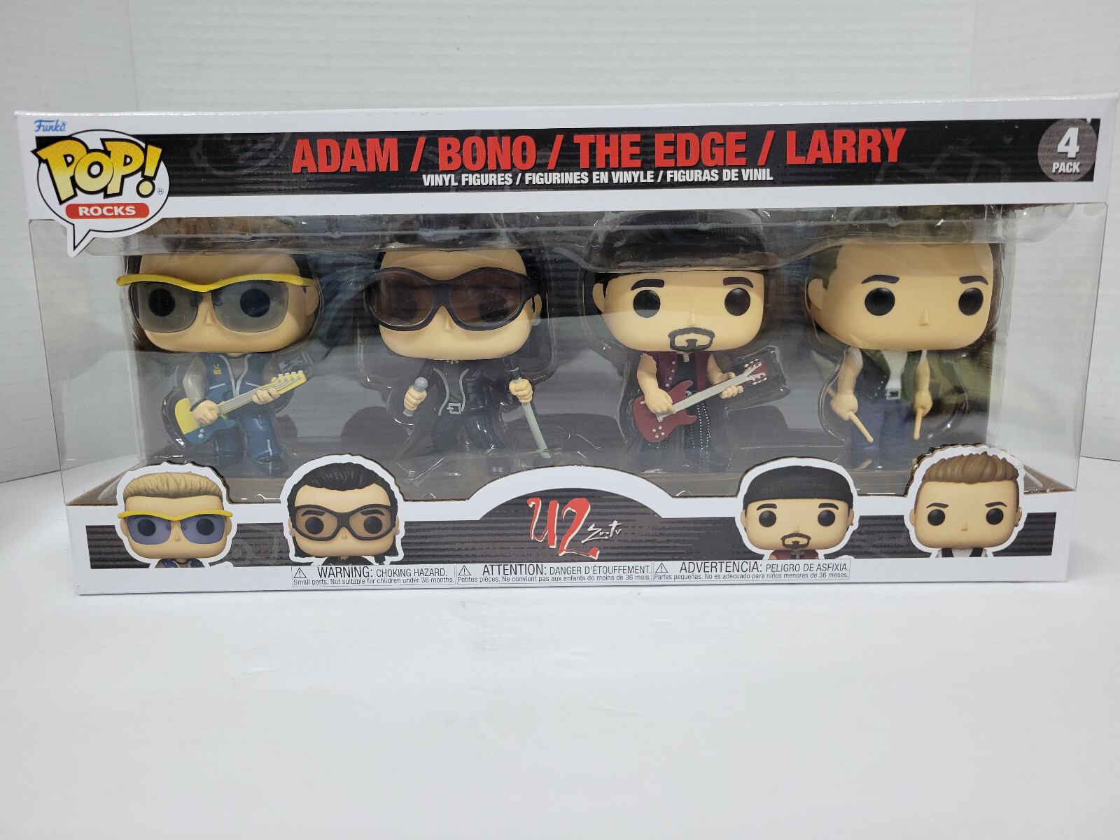 Funko Pop! Vinyl: Adam / Bono / The Edge / Larry - 4 Pack - Walmart (Exclusive)