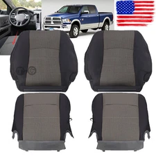 For 2010 2012 Dodge Ram 1500 SLT Front Cloth Seat Cover Gray S1-NB000208