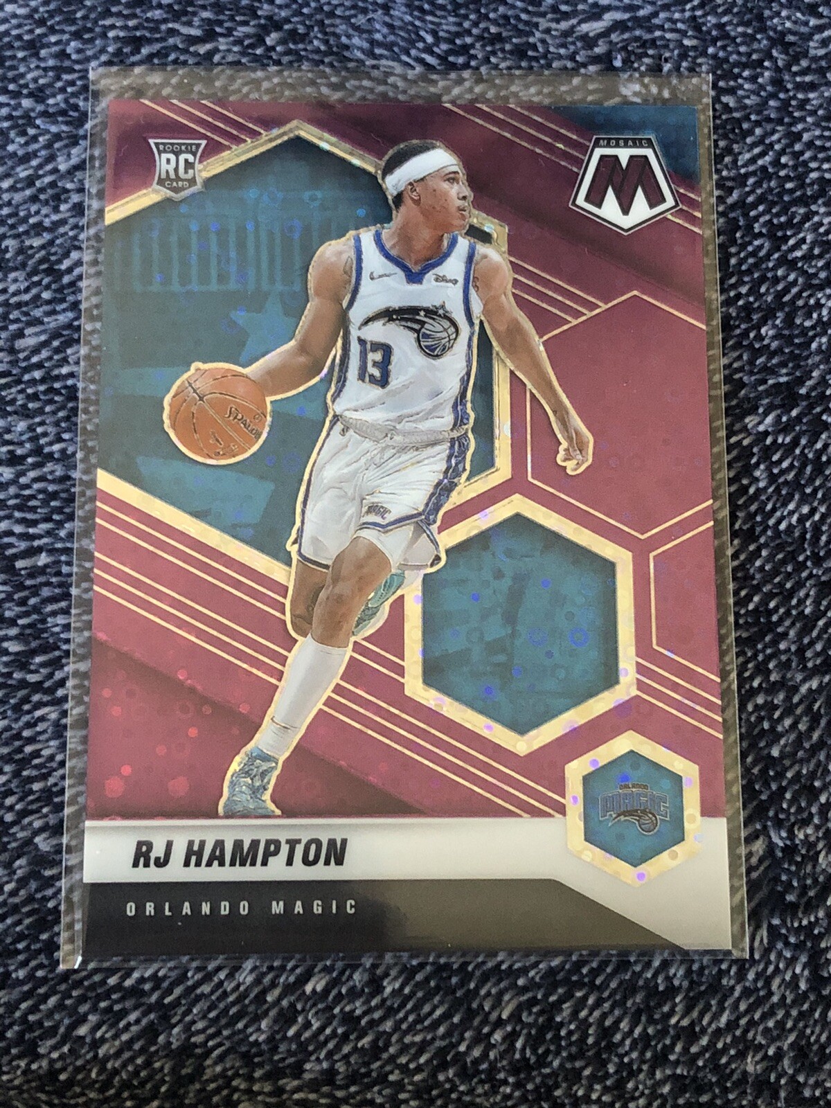 RJ HAMPTON 2020 Mosaic Fast Break Purple RC #233 /50