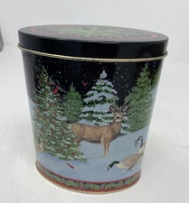 Keller Charles of Philadelphia Christmas Tin-Deer,Geese,Rabbits-Wildlife Winter