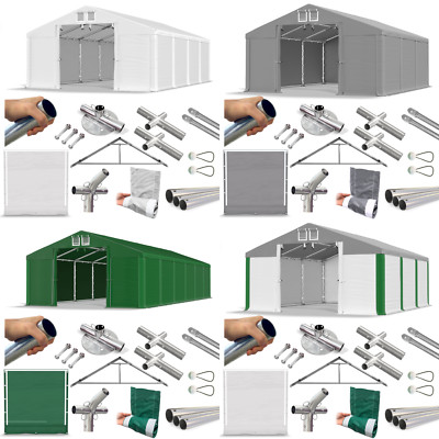 LAGERZELT 4x6 - 8x12 Zeltlagerhalle Unterstand Weidezelt NEU Ganzjährig PVC W