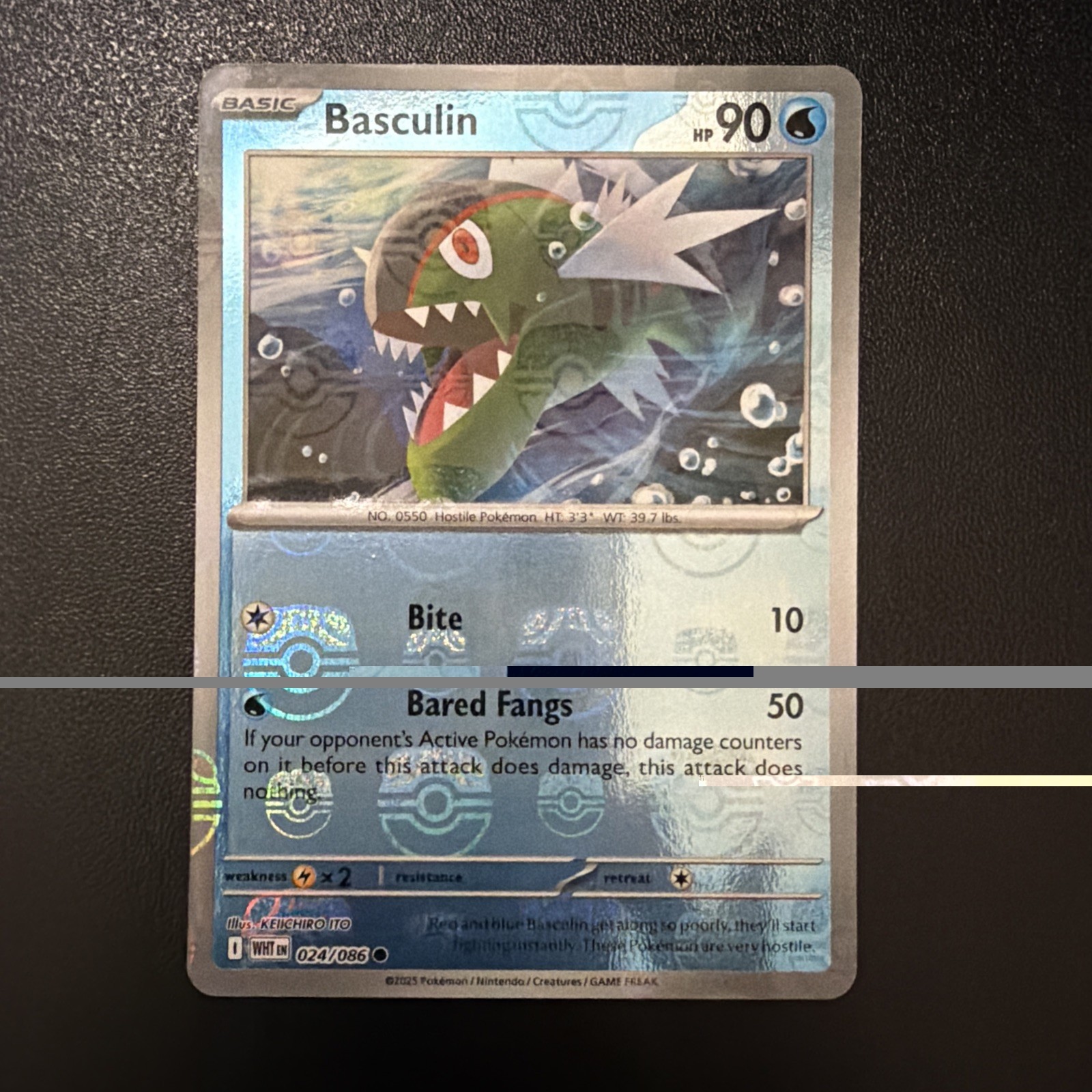 Basculin White Flare Master Ball 024/086 Pokémon English NM