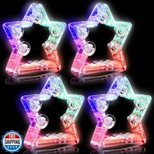 LED Light Up Tambourines for Adults-Musical Flashing Star Tambori