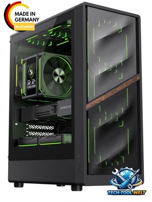 GAMEMAX AERIS 330 MB mATX-Gehäuse mit 4 ARGB-Lüftern, USB-C, schwarz