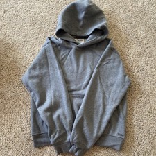 TNA Aritzia Grey Hooded Sweatshirt Sweatfleece Fleece Sweat Thick Pullover Top S