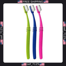 Eco-Friendly Adult Toothbrushes - 3 Pack of Soft Bristle, Recycled USA Made